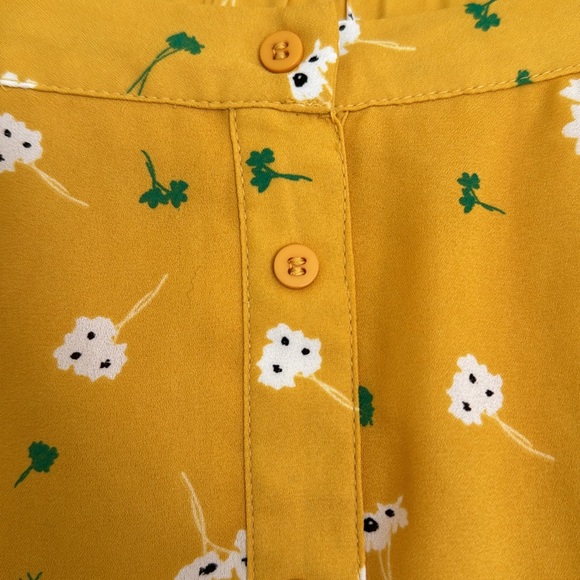 Collective Concepts Button Front Yellow Floral Maxi Skirt Size L - Picture 12 of 12